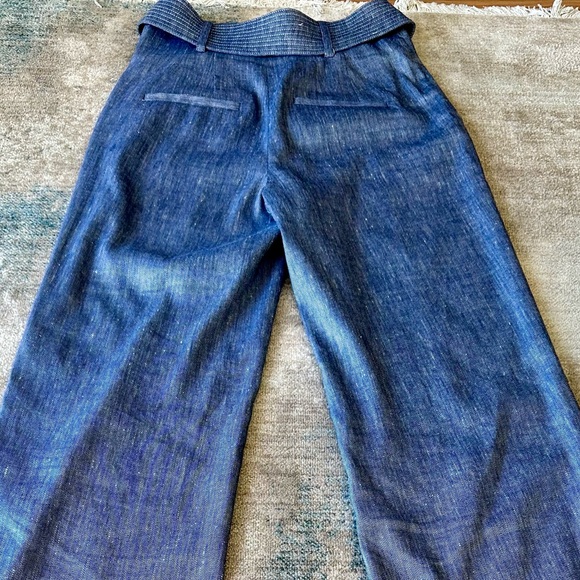 New Like Condition Sunny High Waisted Flare Pants  Veronica Beard 00 Ink White - Picture 9 of 13